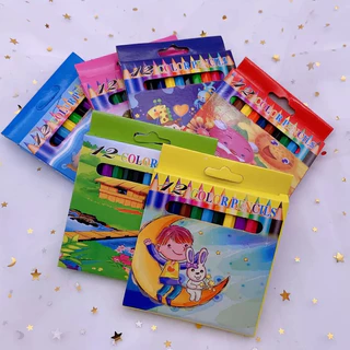 🎀 12 กล่อง 12สีไม้สั้น สุ่มแบบกล่อง 🎀 สีไม้ด้ามสั้น 12 สี เครื่องเขียนสำนักงาน โรงเรียน