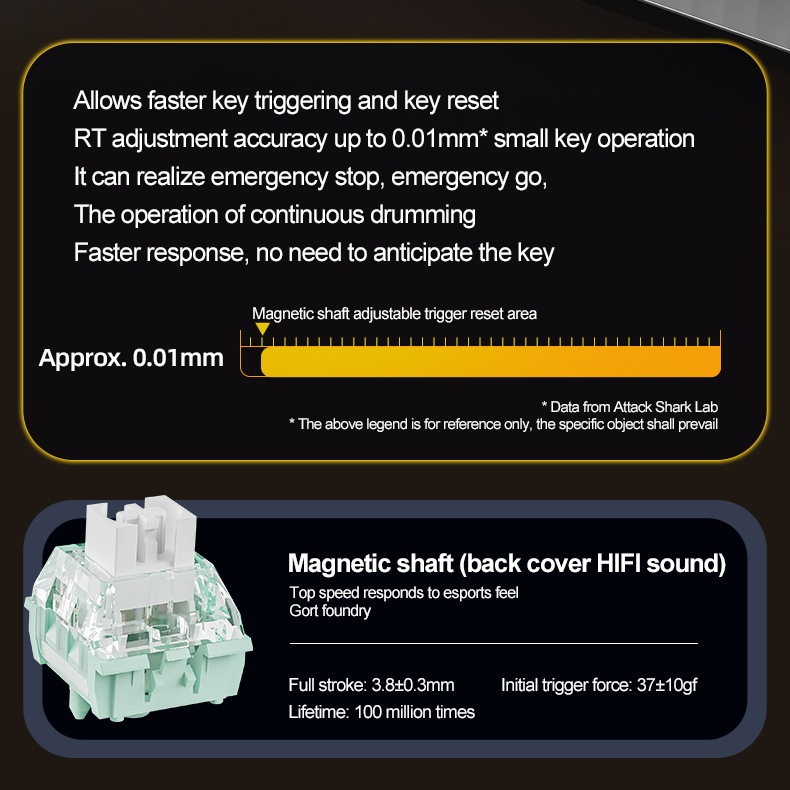Attack Shark X68HE คีย์บอร์ดสวิตช์แม่เหล็กสําหรับเล่นเกม FPS 8K Polling Rate