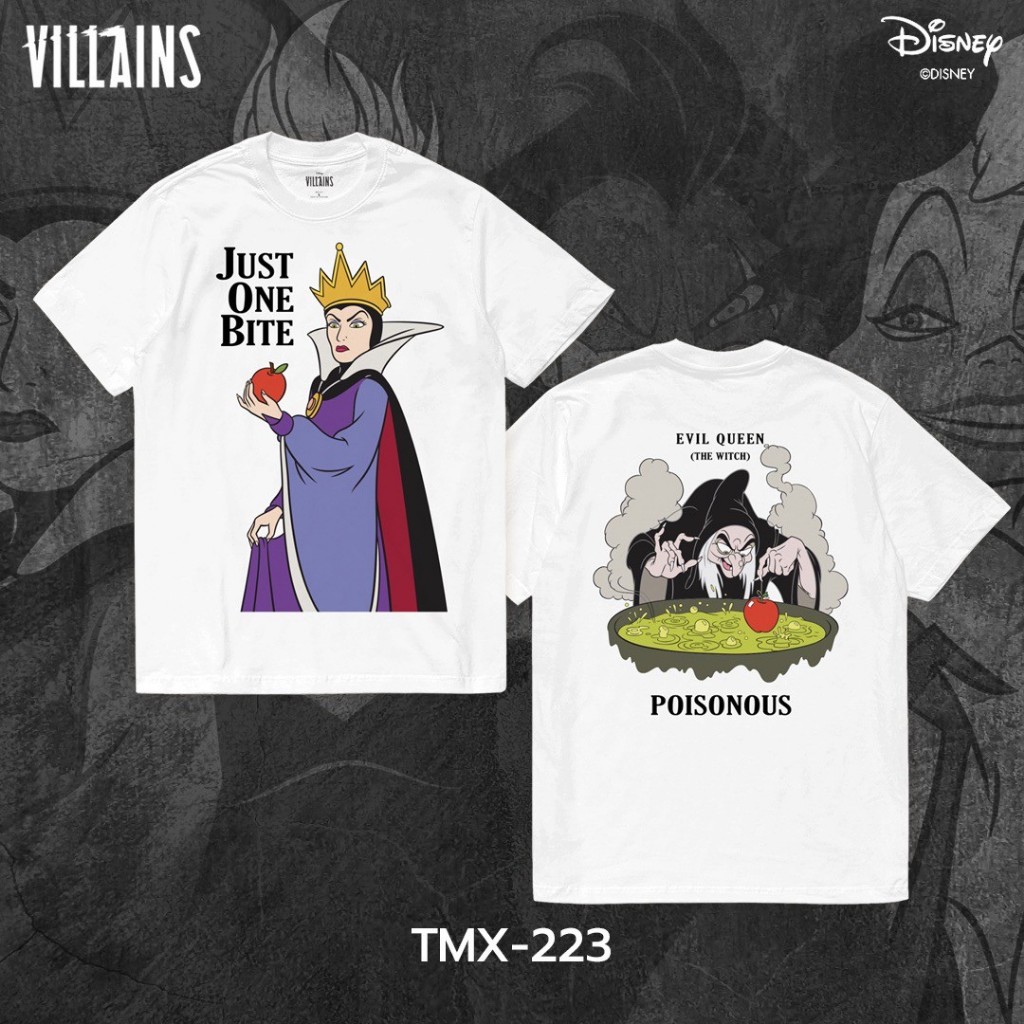 Power 7 Shop เสื้อยืดการ์ตูน ลาย "The Evil Queen" คอลเลคชั่น “เทคนิค 3D” ลิขสิทธิ์แท้ DISNEY(TMX-223)