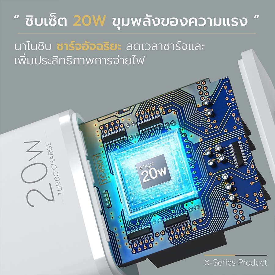 ENYX [ยาว 2M] สายชาร์จ C-3X PD 20W Type-C to L ชาร์จเร็ว Fast Charge หัวชาร์จ USB-C Cable สำหรับ IP - รูปที่ 5