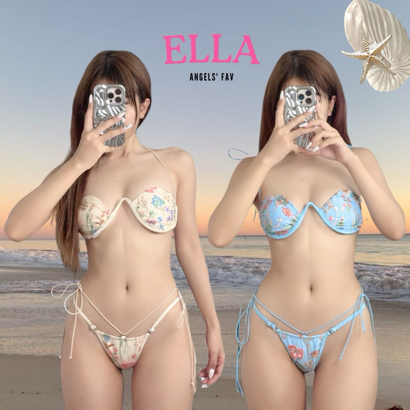 Angels.fav - บิกินี่ Elle ปักลูกไม้ สวยมากๆ 🪸💐🩵