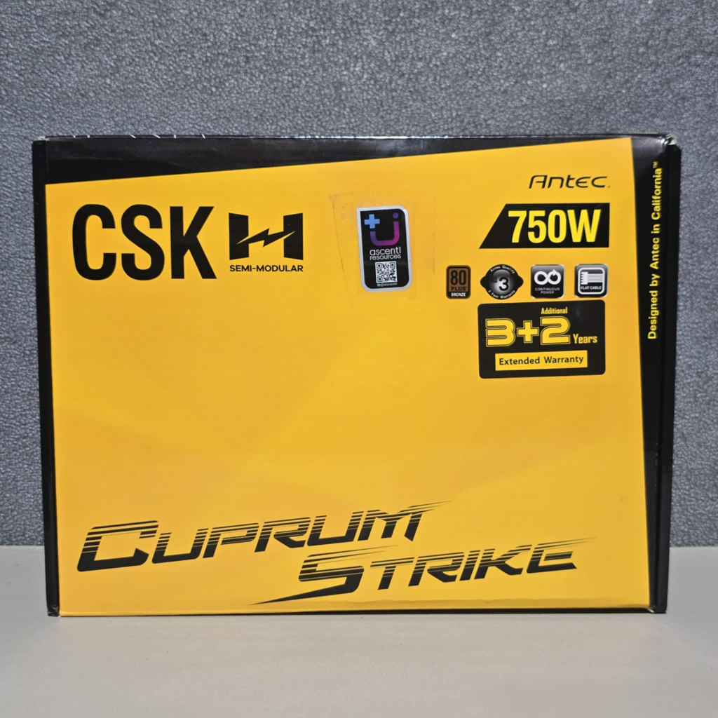 POWER SUPPLY (อุปกรณ์จ่ายไฟ) ANTEC CSK750H 750W 80 PLUS BRONZE (BLACK) (ATX) ประกัน ARC 05/2029