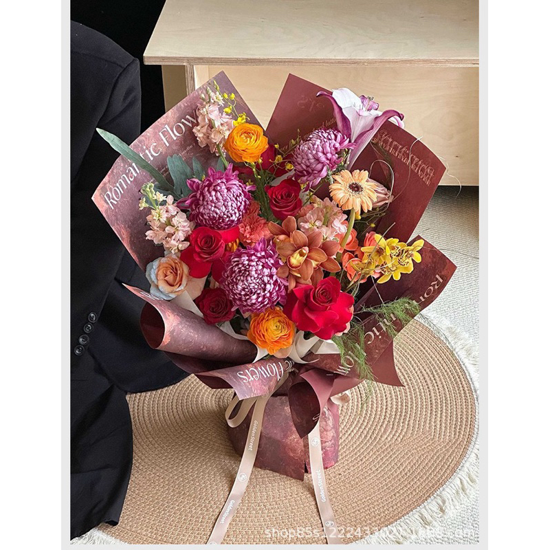 กระดาษห่อดอกไม้ ห่อช่อดอกไม้ ขนาด 50*35ซม แพ็ค 10แผ่น สินค้าพร้อมจัดส่งในไทยครับ - รูปที่ 2