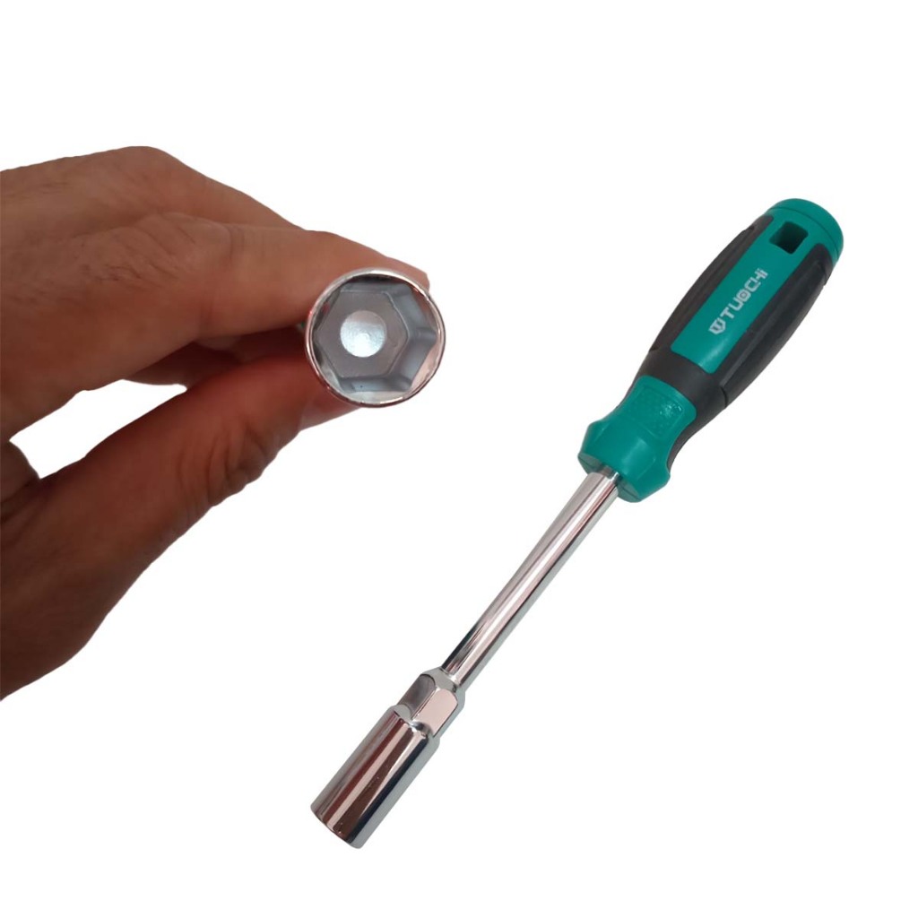 ไขควงหัวบล็อค TUOCHI CR-V หกเหลี่ยม 5-13 มม. ด้ามจับสบาย กันลื่น ไขควงลูกบล็อค Socket screwdriver