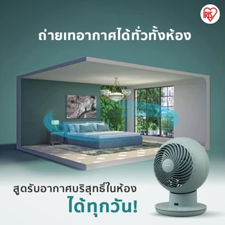 (3 Years warranty) New Arrival! IRIS OHYAMA พัดลมหมุนเวียนอากาศ พัดลมตั้งโต๊ะ WOOZOO รุ่น KCF-SDS15T สีใหม่ Matte Green