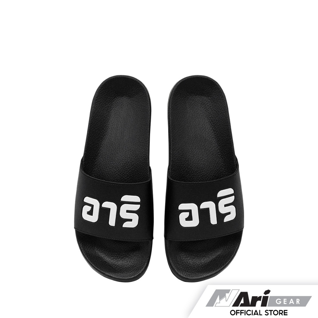 ARI THAI LETTERS KIDS SLIDE SANDALS - BLACK (AFW0023-01) รองเท้าแตะ เด็ก อาริ THAI LETTERS สีดำ