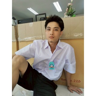 เสื้อนักเรียนชาย เชิ๊ตนักเรียน เชิ๊ตชาย  ชุดนักเรียน ประถม / มัธยม สีขาว-2569