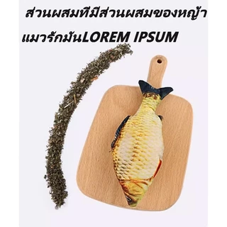 ตุ๊กตาปลาของเล่นสัตว์เลี้ยง ตุ๊กตาแคทนิป ปลาดุ๊กด๊ก ของเล่นแมว แคทนิป (มี2แบบ ดิ้นได้ กับดิ้นไม่ได้)