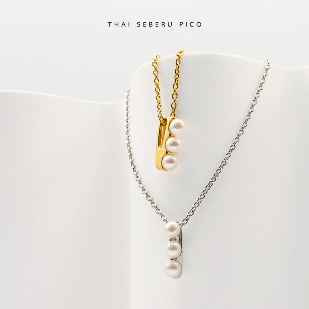 PEARL TRIO PENDANT - จี้เงินแท้สไตล์มินิมอล SV925