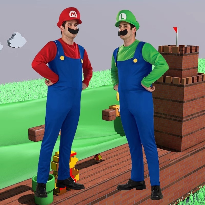 🔥ส่งไว จาก กทม🔥ชุดมาริโอ้ มาริโอ้ mario ชุดแฟนซีมาริโอ้​ ชุดคอสเพลมาริโอ้​ ชุดแฟนซี​ Super Mario รุ่นประหยัด