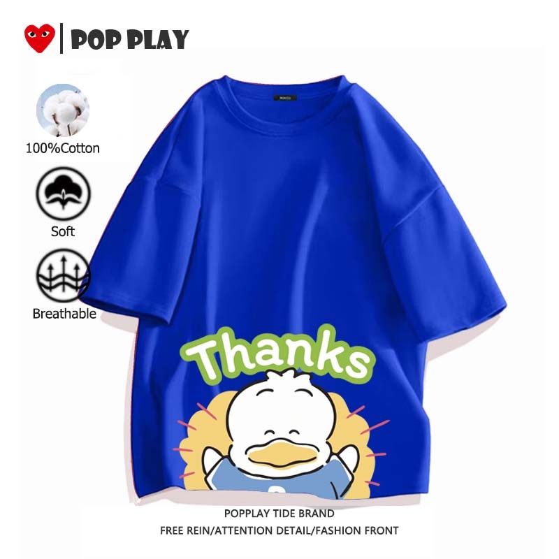 เสื้อยืด （Sanrio Pekkle） เสื้อยืดผู้หญิงผู้ชาย แขนสั้น ระบายอากาศได้ ลายพิมพ์การ์ตูนน่ารัก (ส่งเร็ว จัดส่งจากไทย) - รูปที่ 5