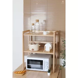 MAAI Design Denshi Shelf ชั้นวางไมโครเวฟ2ชั้น วางของอเนกประสงค์หรือชั้นวางเตาอบไมโครเวฟ สไตล์ญี่ปุ่น