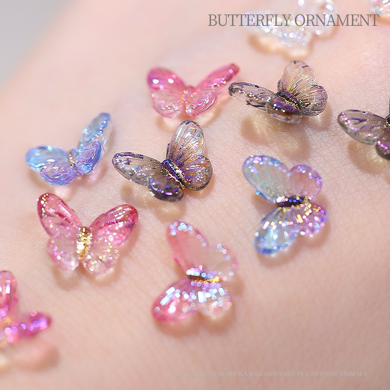 อะไหล่ผีเสื้อตกแต่งอเนกประสงค์ อะไหล่ตกแต่งหน้าเล็บเพิ่มความสวยงามมากยิ่งขึ้น 50 ชิ้น/ห่อ สินค้าพร้อมส่ง