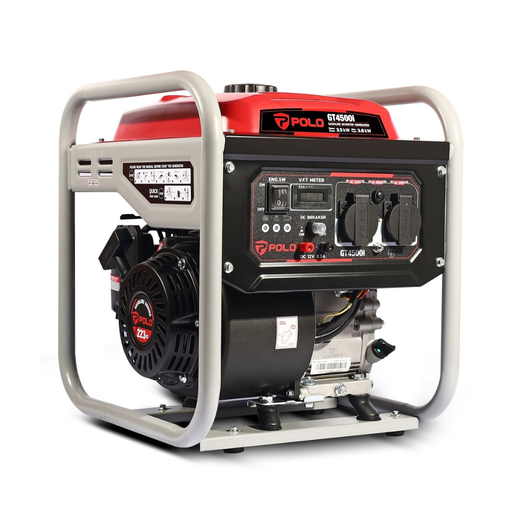 🔥พร้อมส่ง🔥POLO เครื่องปั่นไฟ เบนซิน รุ่น GT4500I Inverter ปั่นไฟ เบนซิน กำลังไฟ 3.5Kw เครื่องกำเนิดไ