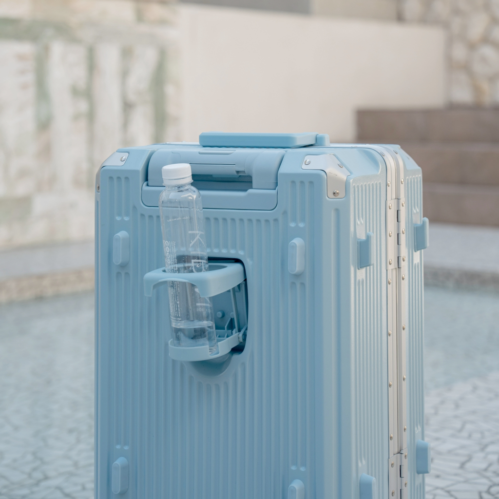 กระเป๋าเดินทางล้อลากรอบโลก TSA Lock เฟรมอลูมิเนียม วัสดุ PC มีช่องเสียบ USB มีที่วางแก้ว SC700 - รูปที่ 5