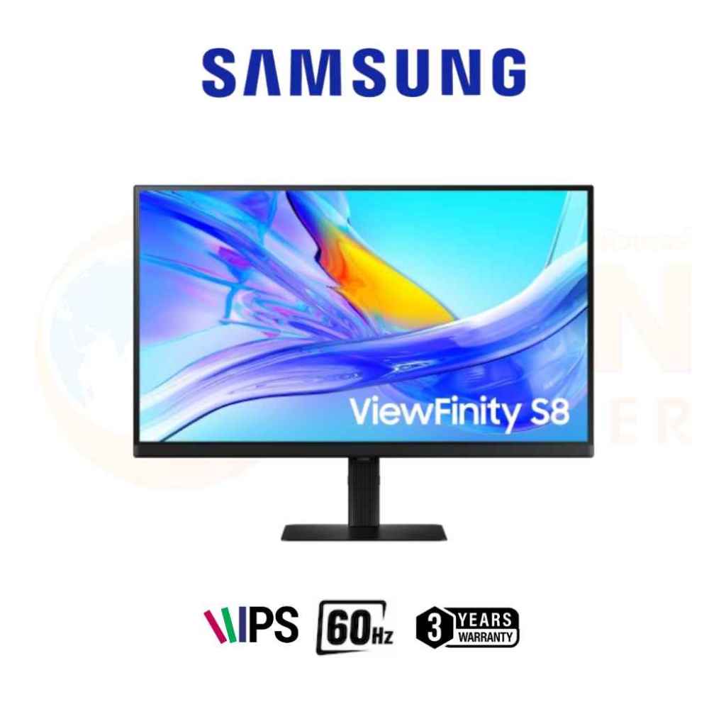 SAMSUNG MONITOR (จอมอนิเตอร์) VIEWFINITY S8 S80UD LS27D804UAEXXT 27" IPS 4K 60Hz - 3 YEARS