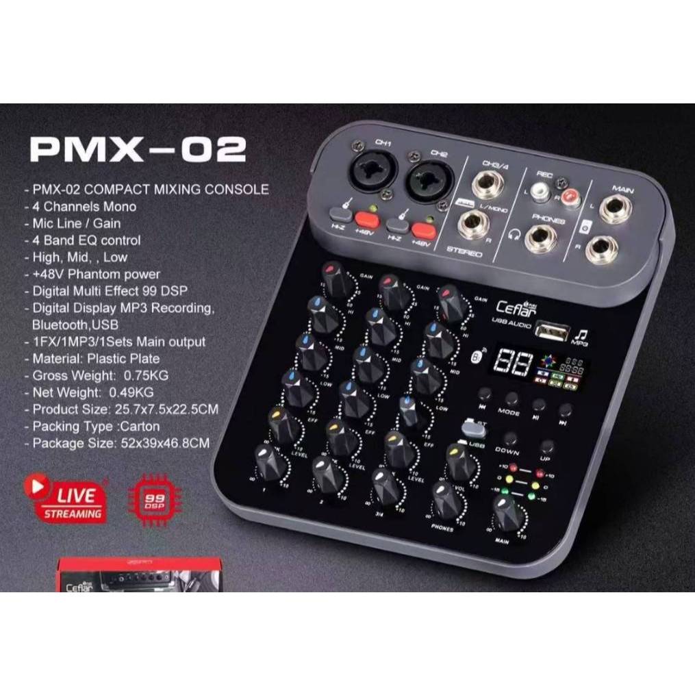 มิกเซอร์มินิระดับมืออาชีพ ceflar รุ่น PMX-02 พกพาง่าย เริ่มต้นเส้นทางสร้างสรรค์ดนตรีของคุณ