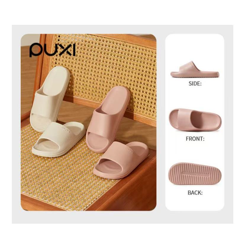 PUXI รองเท้าแตะแฟชั่น รองเท้านิ่ม พื้นหนา กันลื่นใส่ได้ทั้งชายและหญิง 60302-EVA