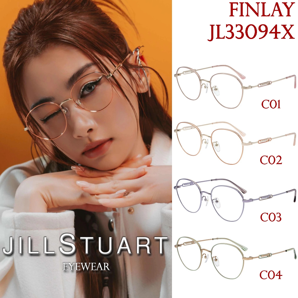 JILL STUART กรอบแว่นสายตา รุ่น FINLAY JL33094X C01 C02 C03 C04 [Metal/β-Titanium]
