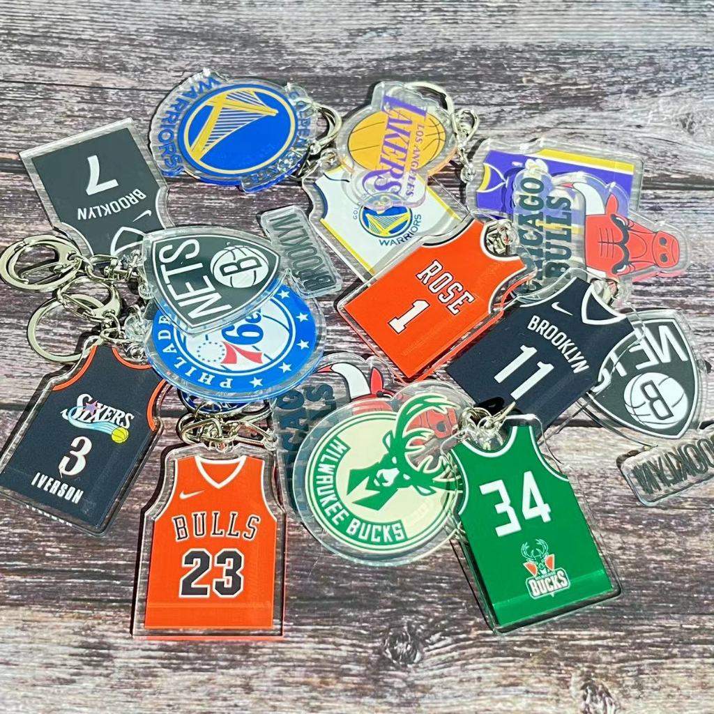 NBA Player Jersey & Team Logo Arcylic Keychain พวงกุญแจลายเสื้อผู้เล่น NBA และลายทีม NBA