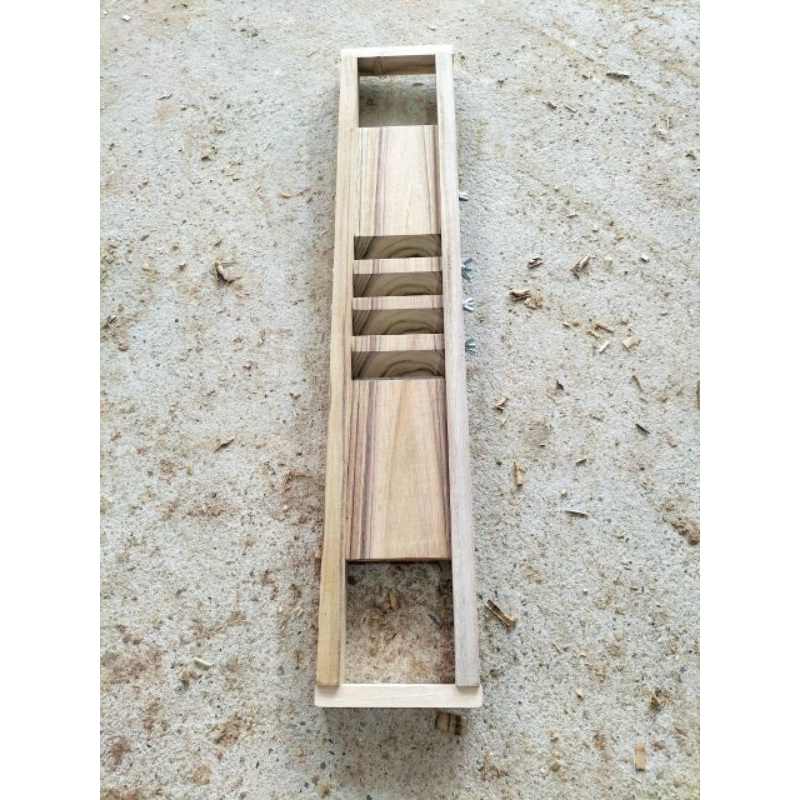 มีดสไลด์แบบแผ่นเรียบ 8.5 ซม. 4 ใบมีด  สไลด์เผือก ฟักทอง มันเทศ มันฝรั่ง กล้วย กลอย หน่อไม้ ทุเรียน - รูปที่ 7