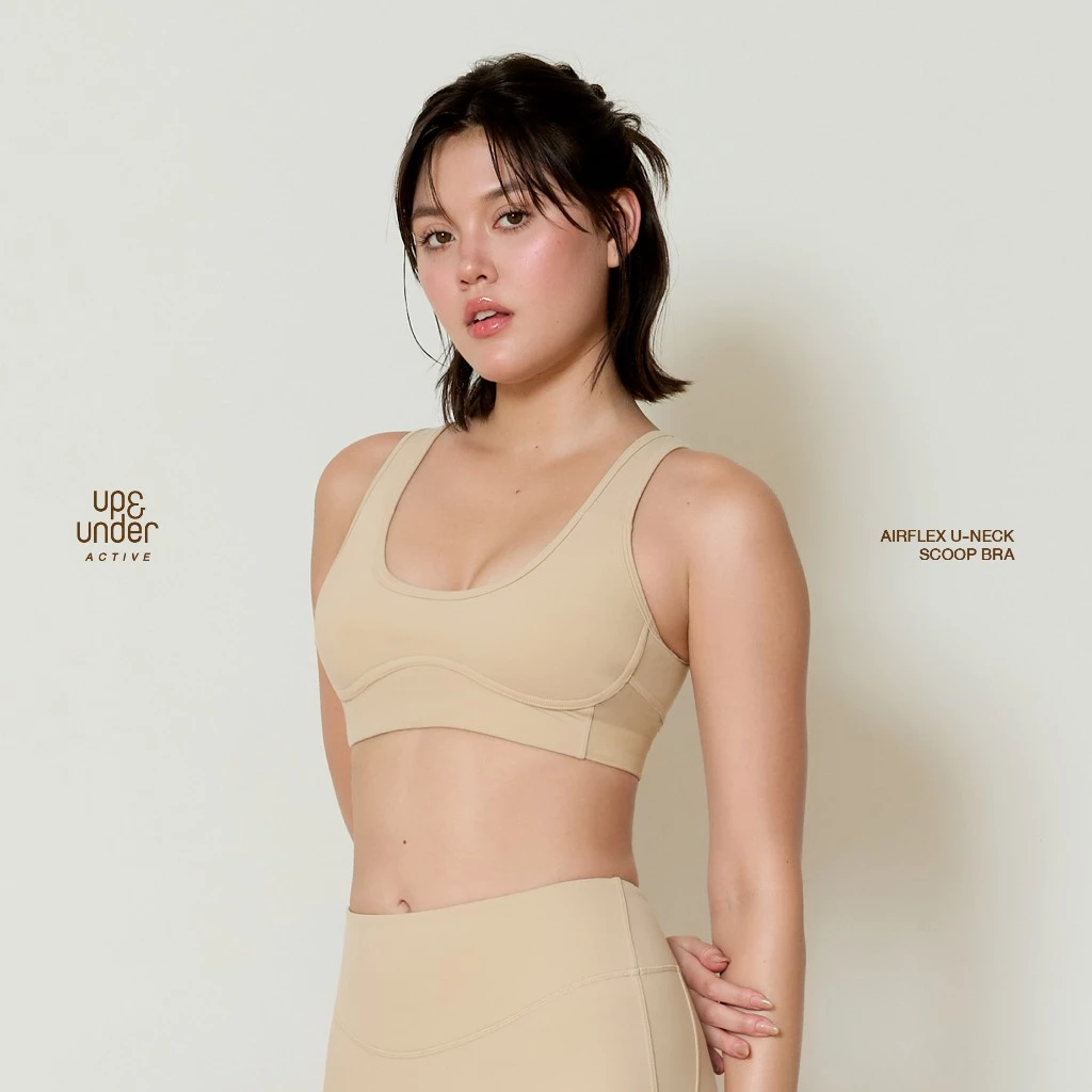 Up&Under AirFlex U-neck Scoop Bra Medium Support สปอร์ตบราไร้โครง thumbnail 3