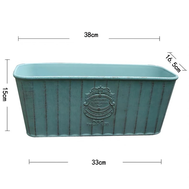 Plant pots กระถางต้นไม้ตกแต่งสวน สไตล์วินเทจอังกฤษ กระถางพลาสติกยาว - รูปที่ 4