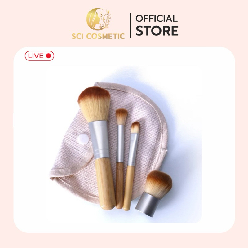 O.TWO.O – ชุดแปรงแต่งหน้า กวาดเรียบ เนียนกริ๊บ ผิวสัมผัสดี Bamboo Foundation Brush Set