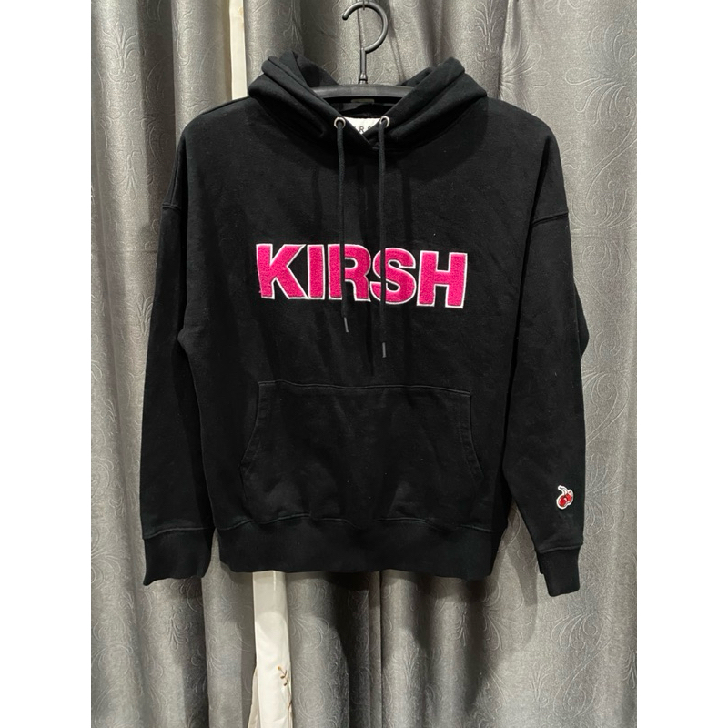 เสื้อฮู๊ด Kirsh สีดำ ตัวหนังสือกำมะหยี่ ของแท้