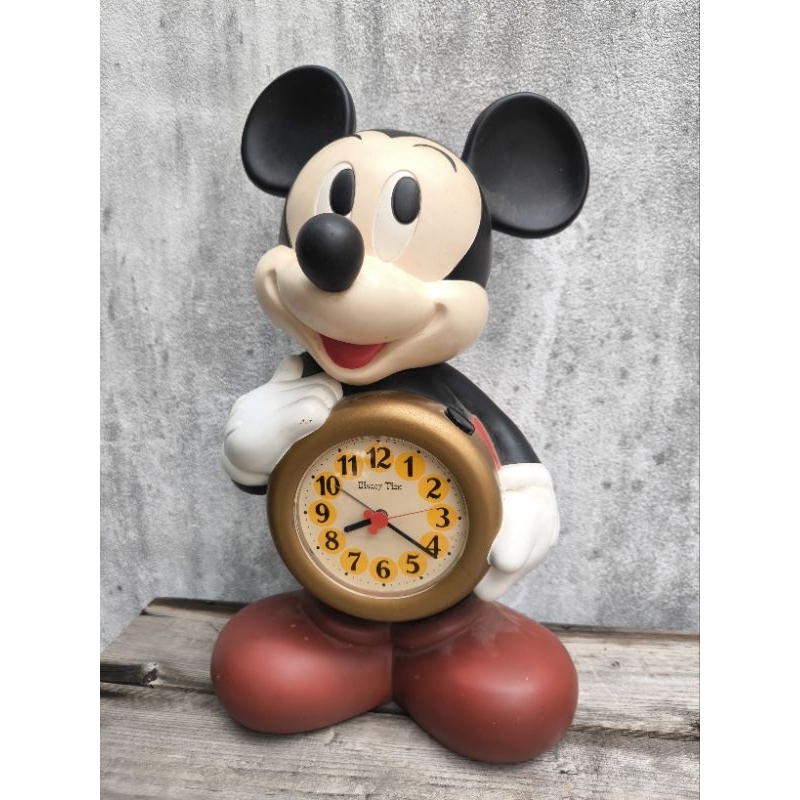 มิกกี้เมาส์ นาฬิกา นาฬิกาตั้งโต๊ะ ดิสนีย์ Mickey mouse time watch vintage Disney
