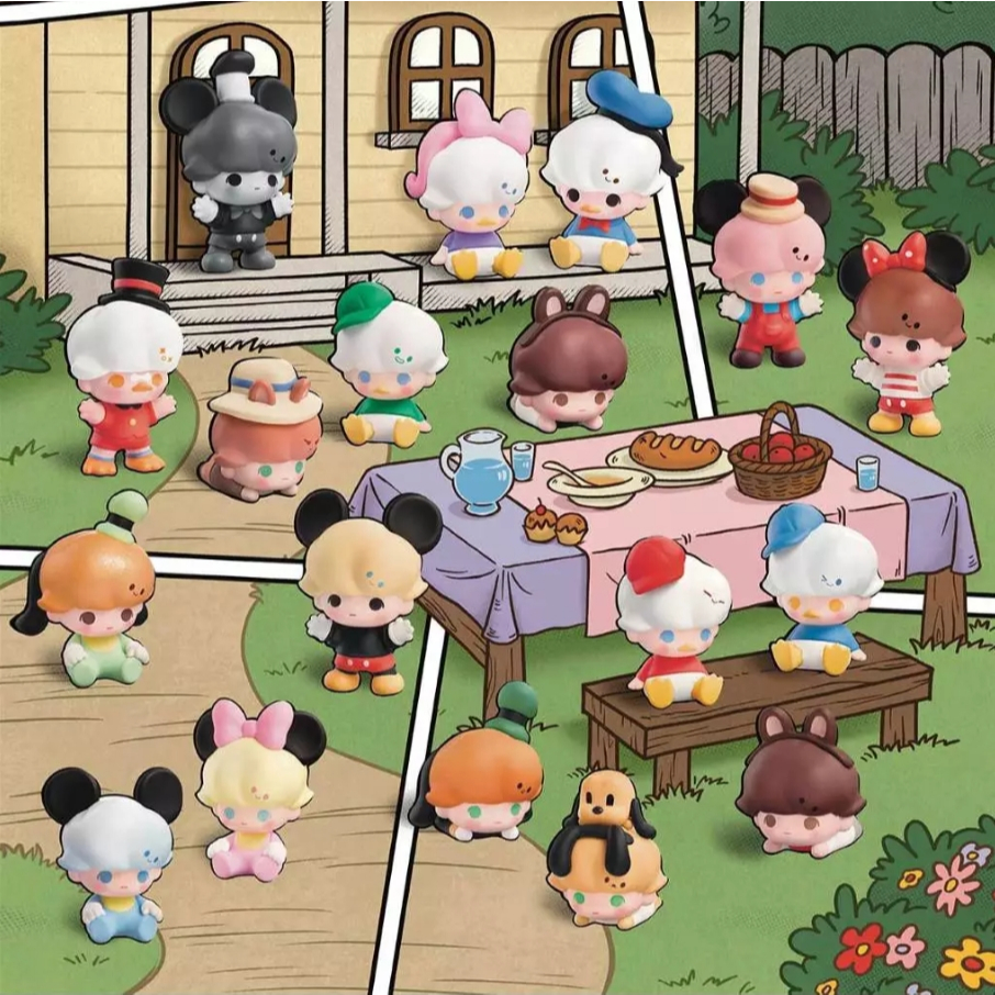พร้อมส่งในไทย แบบเลือกตัว Pop bean DIMOO WORLD × DISNEY Classic Series