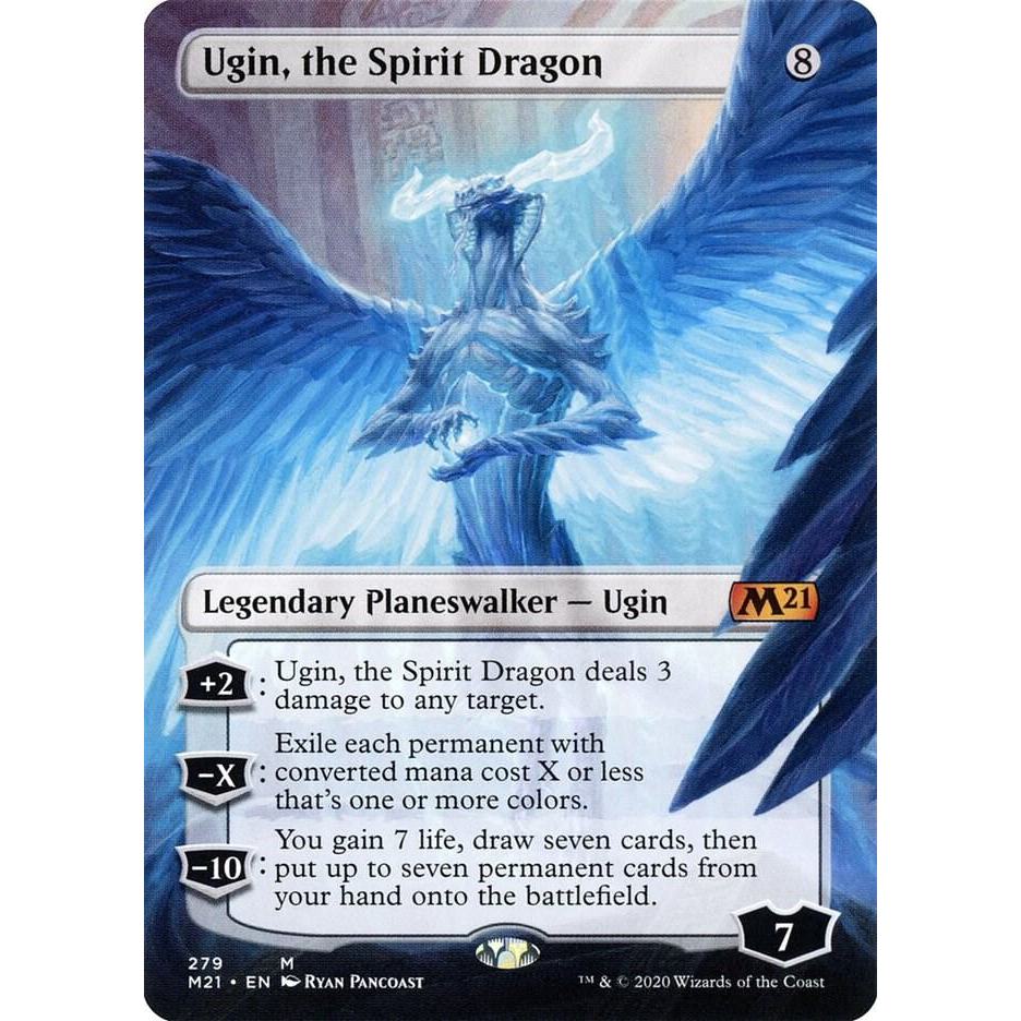 MTG : Ugin, the Spirit Dragon (Borderless) - Core Set 2021 (M21)