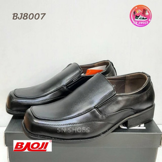 รองเท้าคัทชู baoji หนังแบบสวม หัวตัด BJ8007 BJ3375 BJ3385 สีดำ ไซส์ 39-47