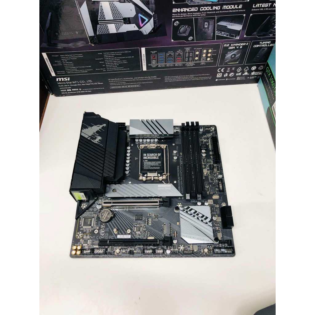 MAINBOARD 1700 gen12-14 GIGABYTE B660M AORUS PRO DDR4 ไม่มีกล่อง มีฝาหลัง ประกันเหลือ