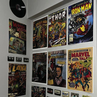 โปสเตอร์แต่งห้องพรีเมี่ยม สไตล์90s Y2K ได้ 10 รูปงานสวย สีชัด poster ตกแต่งห้องหนังมาร์เวล ดีซี Marvel DC มินิมอล วินเทจ