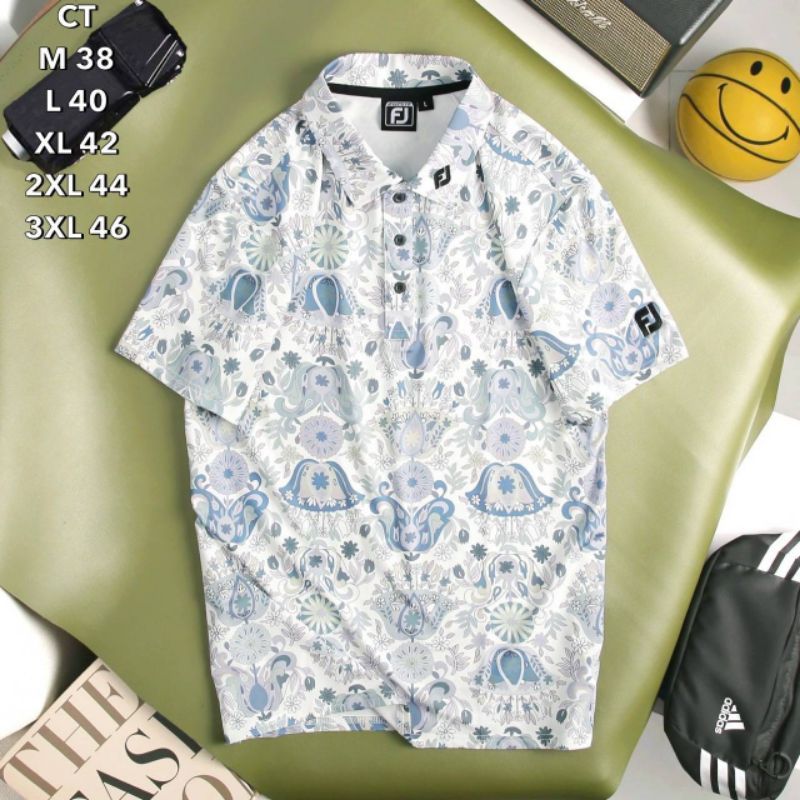 ‼️SALE‼️⛳Footjoy Golf Men's เสื้อกอล์ฟแขนสั้น ผู้ชาย ผ้ายืดหยุ่นดี