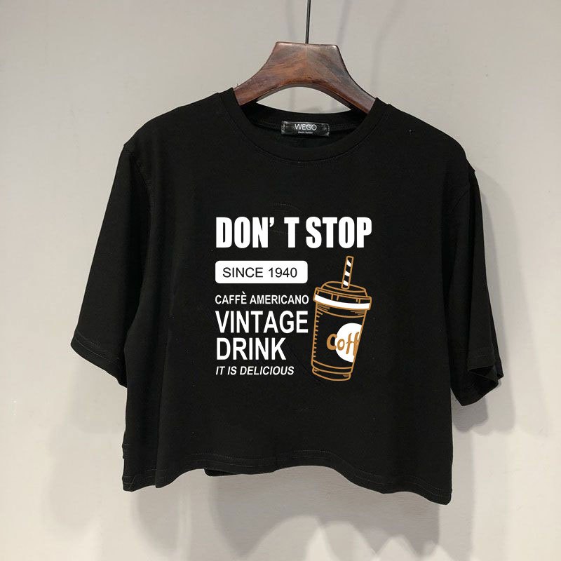 เสื้อครอปสาวอวบน่ารัก oversize เสื้อผ้าคนอ้วนไซส์ใหญ่ เสื้อยืดแขนสั้นแบบหลวมผู้หญิงแฟชั่นมาใหม่สวยๆ สกรีนลายวินเทจ ลำลอง - รูปที่ 3