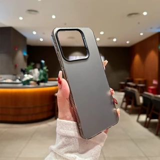 เคสแข็ง เนื้อแมตต์ สีเงิน หรูหรา สําหรับ เคส OPPO A7 A15 A16 A92 A9 A95 A57 A78 A18 A94 A3 A60 A93 A98 A79 A60 A58 A3S