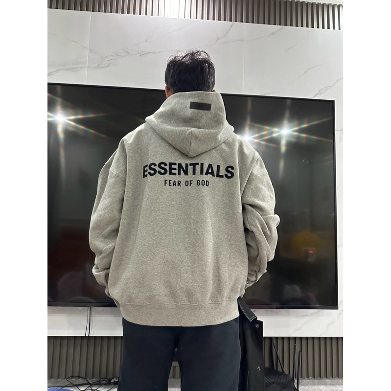 ESSENTIALS DARK OATMEAL HOODIE SS22 [ของแท้💯%พร้อมส่ง]
