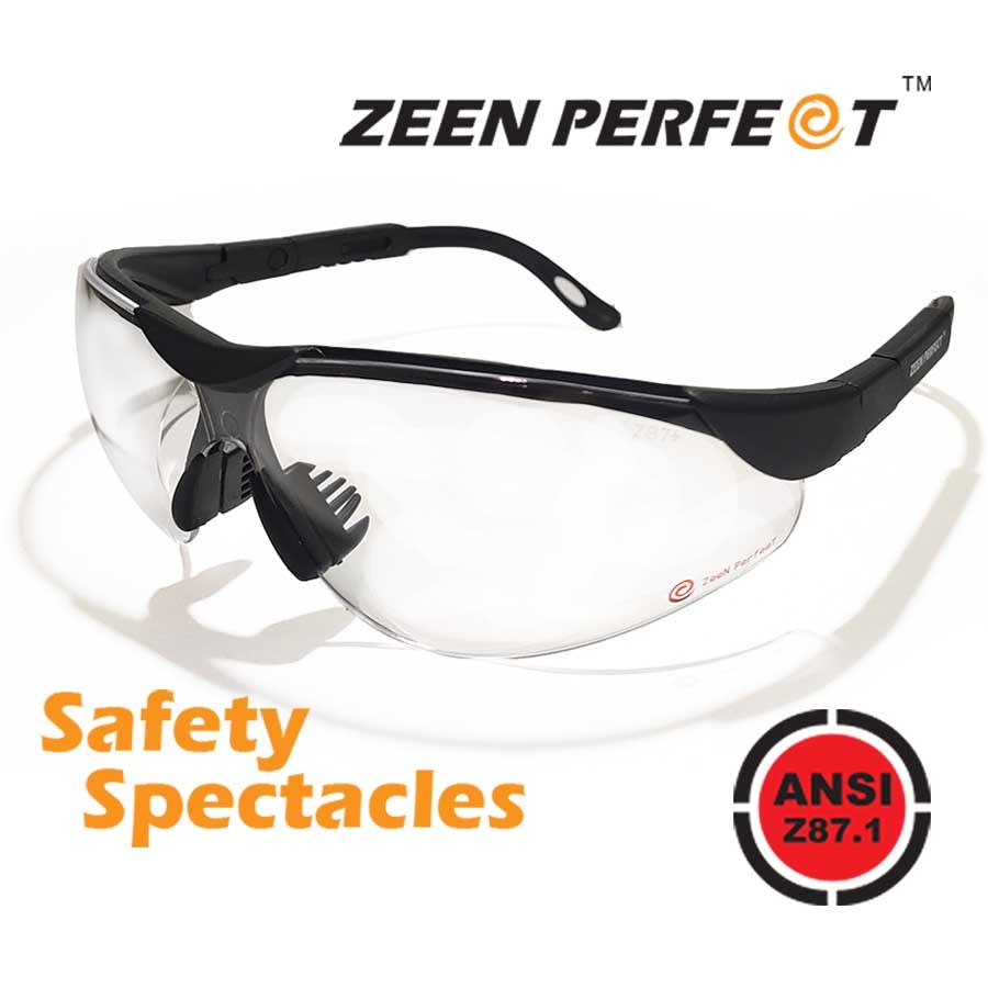 แว่นเซฟตี้ ZEEN PERFECT UV400 กันลม กันฝุ่นงานก่อสร้าง มาตราฐาน ANSI Z87.1 USA Standard ราคาลดพิเศษ ราคา ถูกที่สุด ดีลบีเคเค