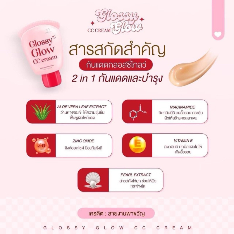 กันแดดGlossy Glow CC cream