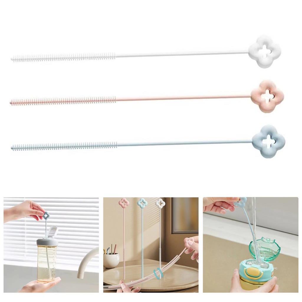 ร้านอยู่ที่ไทย 10ชิ้น แปรงล้างหลอดดูดน้ำ แบบยาว22CM ล้างแก้วน้ำ ขวดนม กระติกน้ำเด็ก - รูปที่ 4