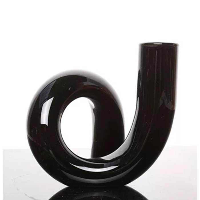 yfactory : Glass Vase แจกันแก้ว แจกันตกแต่ง แจกันดอกไม้ แจกันสีดำ