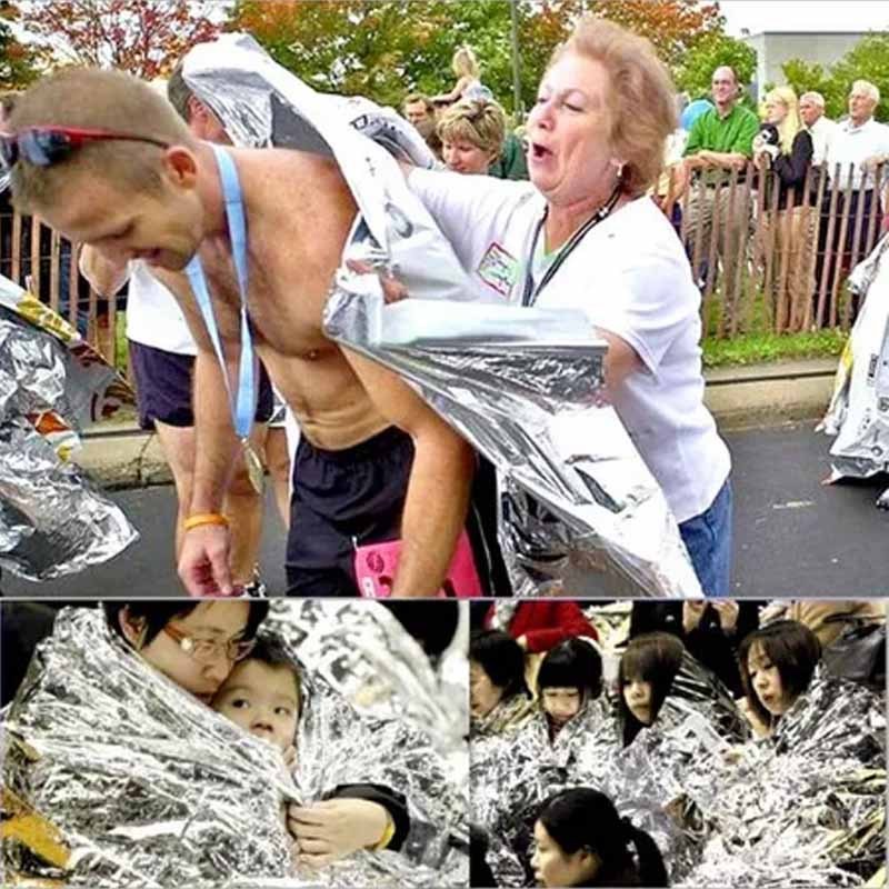 ผ้าห่มฉุกเฉิน Emergency Blanket กันน้ำ สำหรับเดินป่ากางเต็นท์ thumbnail 3