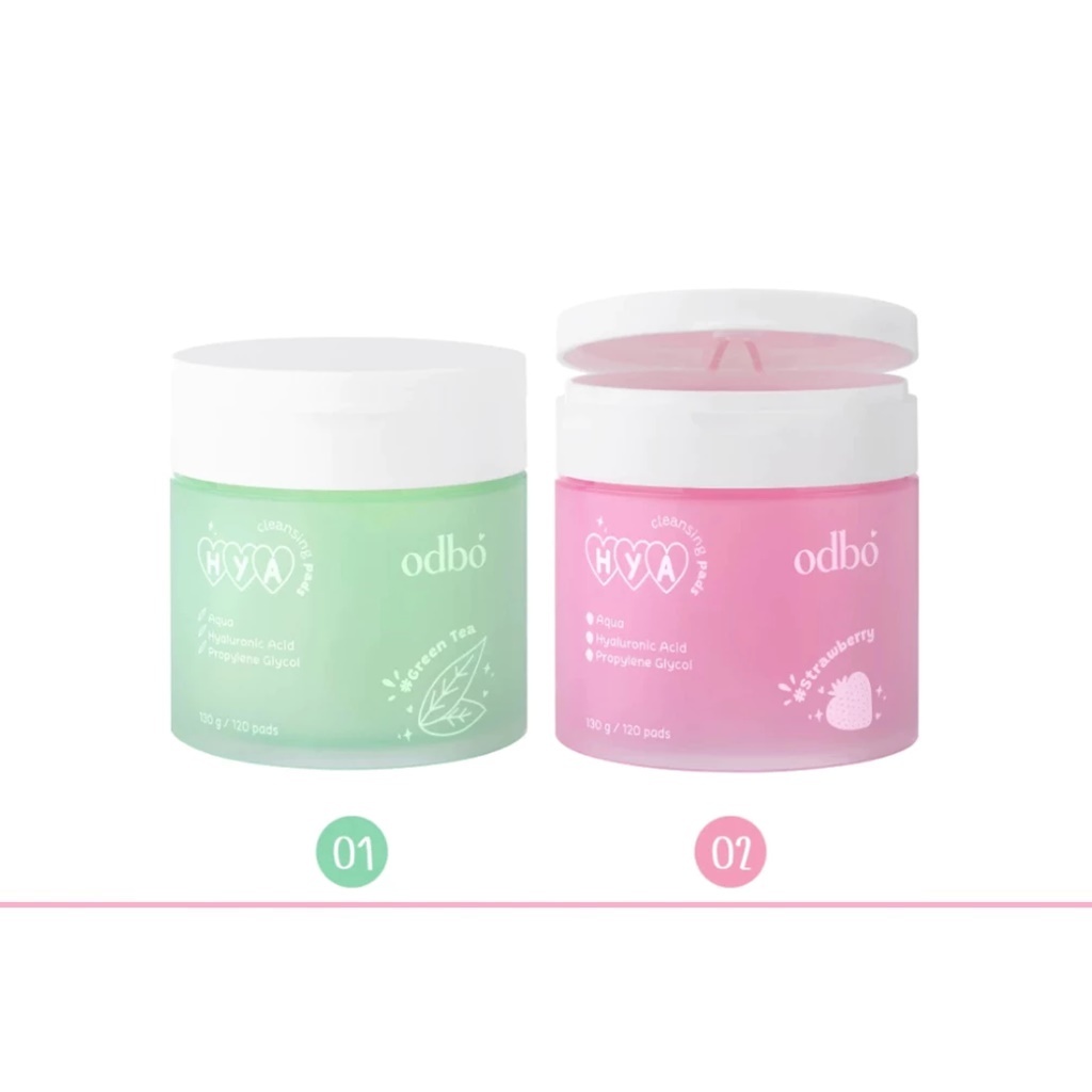 Odbo Hya Cleansing Pads 130g โอดีบีโอ ไฮยา คลีนซิ่ง แพด ODR03 (1 กระปุก)