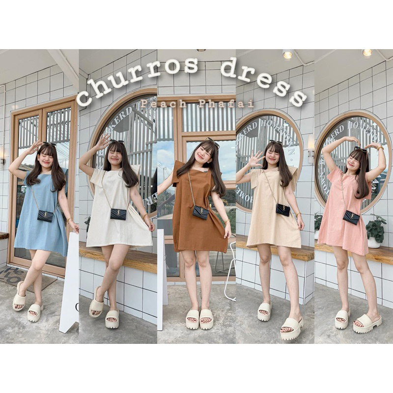 Churros Dress ชูโรสเดรส เนื้อผ้าฝ้าย