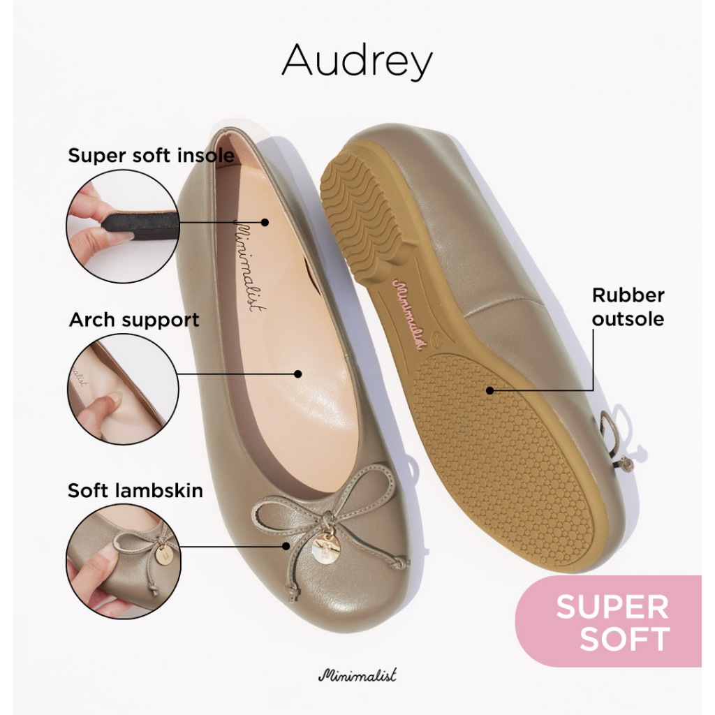 𝐌𝐈𝐍𝐈𝐌𝐀𝐋𝐈𝐒𝐓 รองเท้าหนังแกะ รุ่น Audrey (black) หน้าเท้ากว้าง พื้นไม่บาง - รูปที่ 2