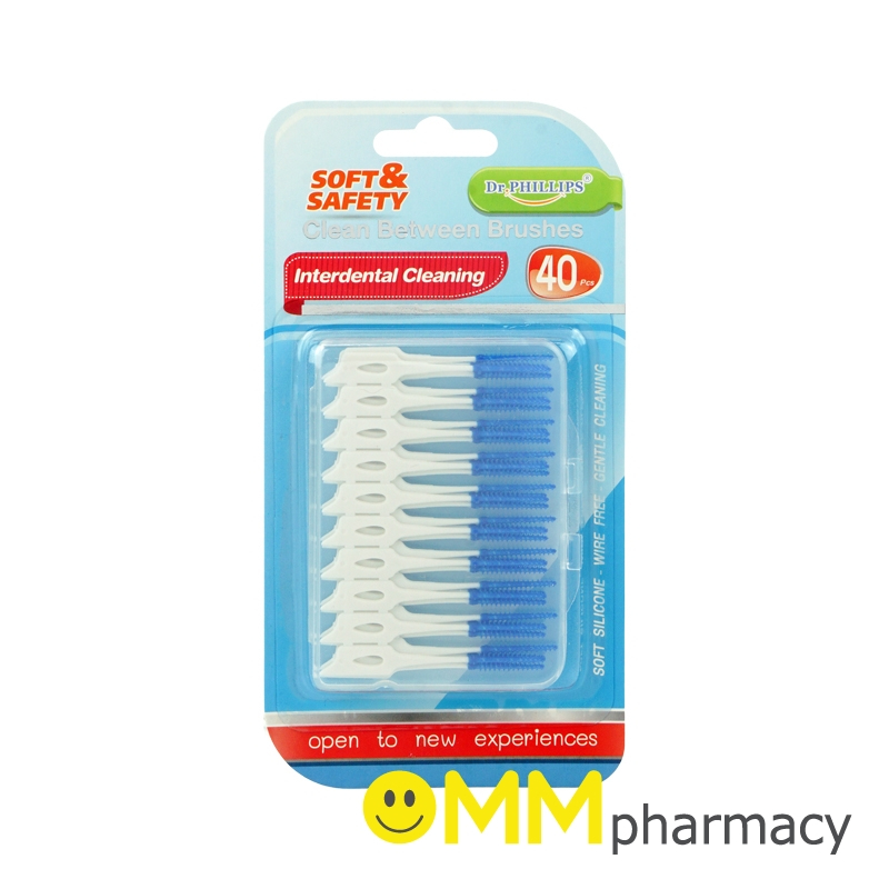 DR.PHILLIPS แปรงซอกฟันซิลิโคน 40ชิ้น
