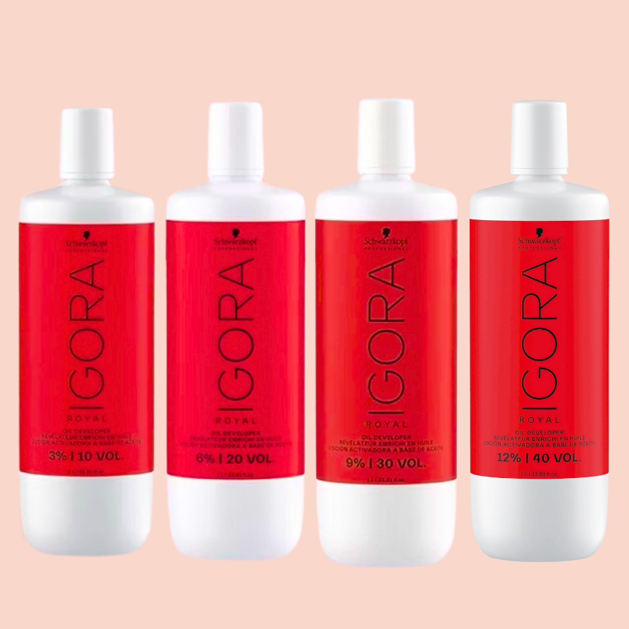 Schwarzkopf IGORA Royal Oil Developer 3% 6% 9% 12% 1000 ML.ไฮโดรเจน สำหรับผสมสีผม