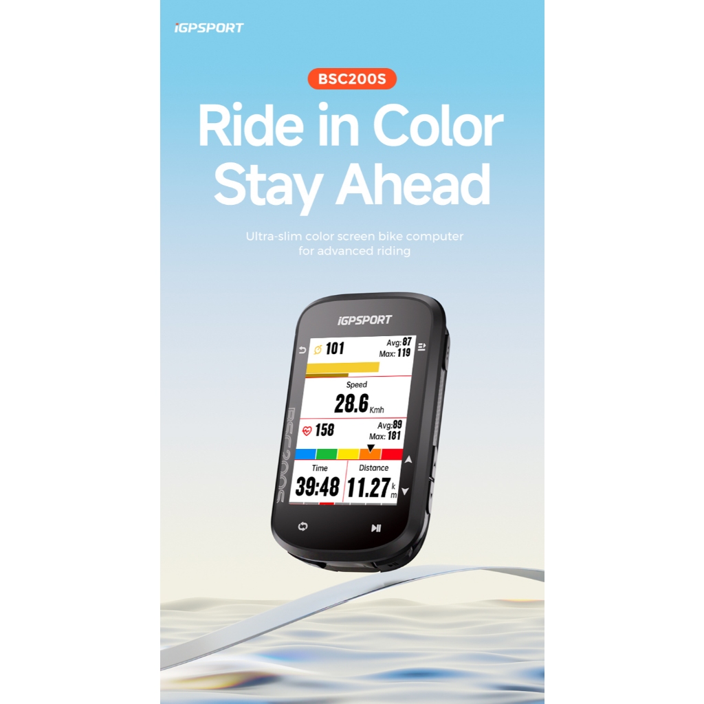 iGPSPORT BSC200S GPS Route Navigation Bike Computer Colorful Screen Wireless Bicycle